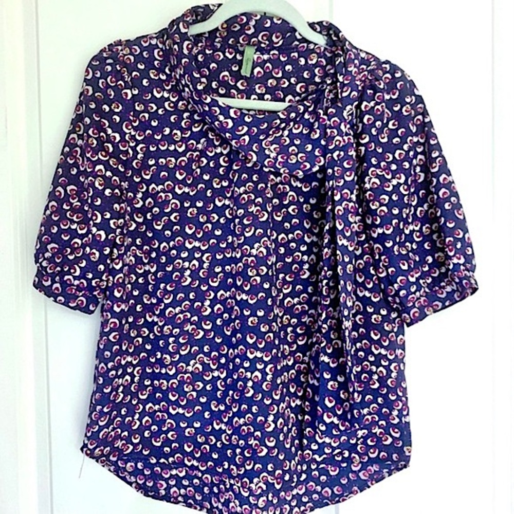 Anthropologie Polka Dot Blouse